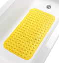 Large Non-Slip Bathtub & Shower Mat 31”x16” (Smooth/Non-Textured Tubs Only) Safe, Clean, Machine-Washable, Superior Grip&Drainage, Vinyl, Opaque Yellow