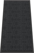 Indoor Outdoor Door Mat, 6’ x 3' Doormat for Entryway, Rubber Backing Non Slip Front Door Mat Outside Entrance, Super Absorbent Commercial Floor Mat for Home Office, Grey
