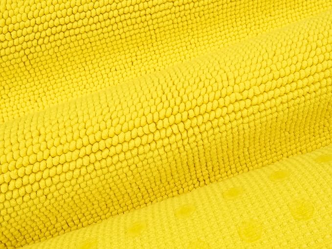 Cotton Paradise 100% Cotton Turkish Bathmat Rug, Soft Absorbent Quick Dry Non Slip, 20x34 Bathmat Rug, Yellow