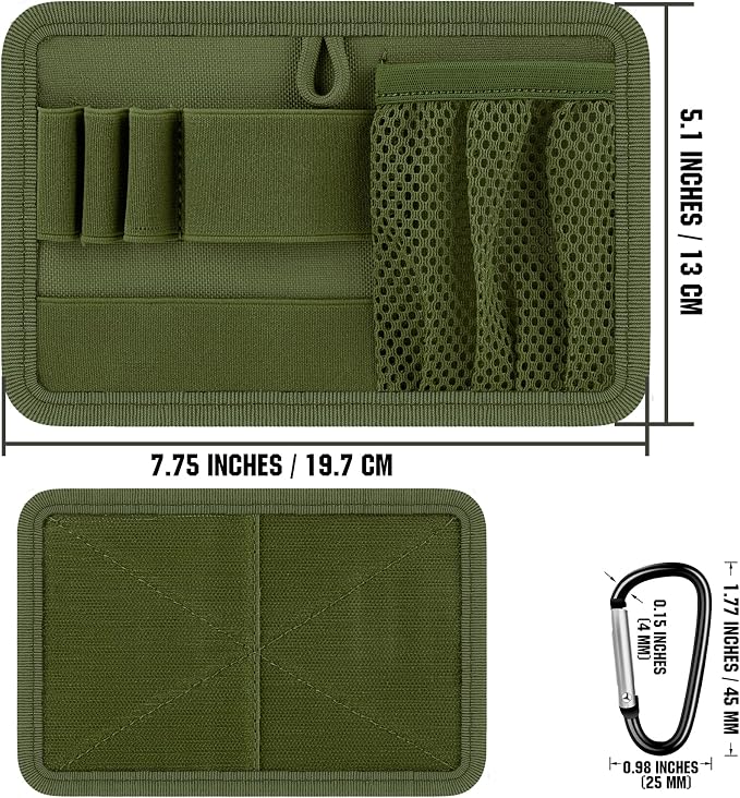 bvya Tactical Bag Insert Modular Panel Organizer Utility Admin Pouch Hook Fasteners for Gadgets
