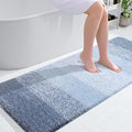 OLANLY Large Bathroom Rugs Mat 54x24, Extra Soft Absorbent Microfiber Bath Rugs, Rubber Backing, Quick Dry, Machine Washable Bath Mats for Bathroom Floor, Tub and Shower, Home Decor Accessories, Blue