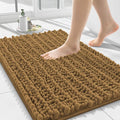 Smiry Bathroom Rugs Mat 24x16, Extra Soft Absorbent Chenille Bath Rugs, Non Slip Rubber Backing Machine Washable Quick Dry Bath Mats for Bathroom Floor, Tub, Shower, Home Decor Accessories, Clay