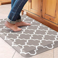 WISELIFE Kitchen Runner Rugs Anti-Fatigue mats - 4/5 Inch Non Slip Waterproof Ergonomic Comfort Mat for Kitchen, Floor Home, Office, Sink, Laundry (17.3"x 28",Khaki)