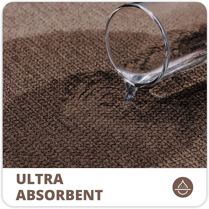 Bosap Bath Mat,Ultra Thin Bathroom Runner Rugs,Large Bath Mats for Bathroom,Quick Dry,Non-Slip,Machine Washable,Low Pile,Bath Rug,Shower Outside,Sink,Home Decor Accessories.Brown,3'x4'(36x48inch)