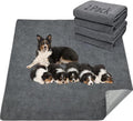 LOOBANI Washable Pee Pad for Dogs, 2 Packs Non-Slip Puppy Training Pads, Fast Absorbent Pet Whelping Pads, Puppy Playpen Mat for Incontinence, Housebreak, Crate , 36x72in, Gray