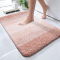 OLANLY Small Bathroom Rugs Mat 24x16, Extra Soft Absorbent Microfiber Bath Rugs, Rubber Backing, Quick Dry, Machine Washable Bath Mats for Bathroom Floor, Tub and Shower, Home Decor Accessories, Peach