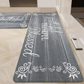 HEBE Anti Fatigue Kitchen Mat Set of 2 Non Slip Cushioned Kitchen Mats for Floor Waterproof Farmhouse Kitchen Rugs and Mats Set Comfort Standing Desk Mat Carpet for Sink,Office,Laundry