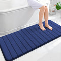 OLANLY Memory Foam Long Bathroom Rugs Runner 59x24, Super Soft Absorbent Bath Mat, Quick Dry, Machine Washable Shower Rugs, Bathmat Carpet, Bathroom Home Decor Accessories, Twilight Sapphire