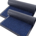 OLANLY Front Door Mat Indoor Outdoor Entrance, 2-Pack 35 x 23 Inch, Waterproof Heavy Duty Doormat, Fade Resistant, Low Profile, Easy Clean Patio Porch Welcome Floor Mats for Entry, Blue