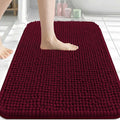 Arotive Bathroom Rugs 30" x 20", Ultra Soft Absorbent Chenille Bath Rugs, Non-Slip Rubber Backing, Machine Washable Bath Mats for Bathroom Floor, Tub and Shower, Home Decor Accessories, Burgundy