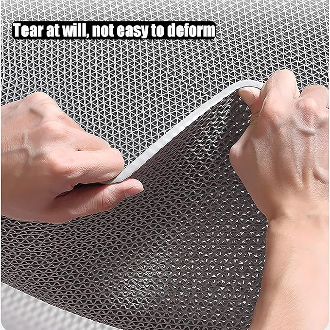 Drainage Non Slip Mats 3'x16.4' Heavy Duty Commercial Floor Mat Mesh Hollow Door Mat Roll for Swimming Pool Bathroom Kitchen Garage Indoor Outdoor Wet Area (Black, 0.9×5M/3×16.4FT)