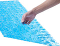 Webos Bath Shower Mat Non Slip: Extra Large Pebble Bathtub mat for Families, Anti Slip Shower Matt with Drain Holes Suction Cups Tub Mat - 16 X 40 Inch Clear Blue