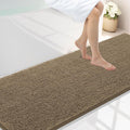 Smiry Luxury Chenille Bathroom Rugs 70x24, Extra Soft and Absorbent Shaggy Bath Mat, Machine Washable, Non-Slip Plush Carpet Runner for Tub, Shower, and Floor, Home Decor Accessories, Camel