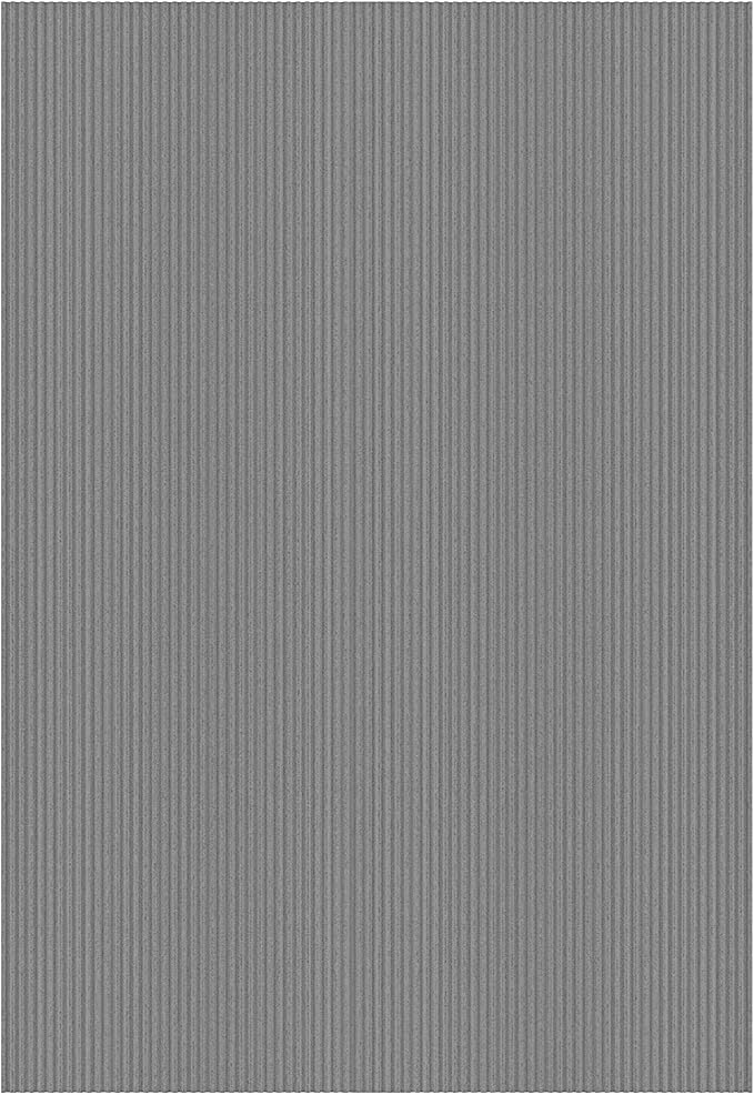 Ottomanson 6'6" x 52' Hallway Runner with Scraper Pile - Extra Durable Non-Slip Rug Mat for Indoor & Outdoor Use - Ideal for Kitchen, Entryway & Garage - High-Traffic Carpet, Gray