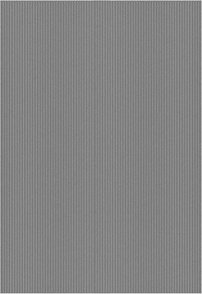 Ottomanson 6'6" x 39' Hallway Runner with Scraper Pile - Extra Durable Non-Slip Rug Mat for Indoor & Outdoor Use - Ideal for Kitchen, Entryway & Garage - High-Traffic Carpet, Gray