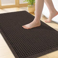 Smiry Waffle Bath Mat 24x16, Extra Soft Absorbent Bathroom Rugs, Non Slip Machine Washable Quick Dry Bath Rugs for Bathroom Floor, Tub, Shower, Home Decor Accessories, Chocolate