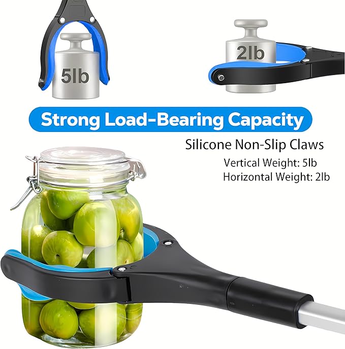 32" Grabber Reacher Tool (2-Pack), Foldable Trash Picker Upper with 360° Rotating Jaw & Magnetic Tip, Heavy Duty Reaching Assist Stick for Seniors, Post Surgery Recovery Must Haves Mobility Aid
