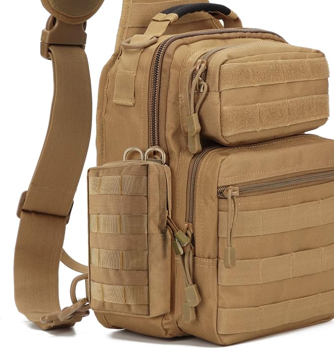 FRTKK 2 Pack Molle Pouches - Tactical Compact Water-Resistant EDC Pouch Bag Small Utility Pouch