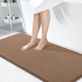 OLANLY Thick Memory Foam Bathroom Runner Rugs 47x24, Extra Soft Absorbent Long Bath Rug, Quick Dry Bath Mats, Non-Slip, Machine Washable Mat for Bathroom, Tub and Shower, Home Decor Accessories, Mocha