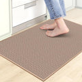 Kitchen Mats for Floor,Kitchen Rug, Nonskid, Washable, Absorbent Kitchen Runner Rug for in front of Sink, Entryway, Hallway, Rubber Backing Indoor Door Mat,Farmhouse Style Standing Mat,17.3"x28",Brown