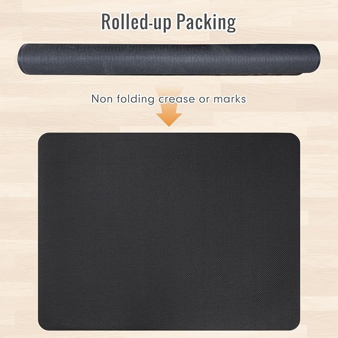 Office Chair Mat for Hard Floors,36"x48" Anti-Slip Waterproof Hardwood Floor Chair Mat,Heavy Duty Floor Protector Rolling Chairs for Home Office(Black)