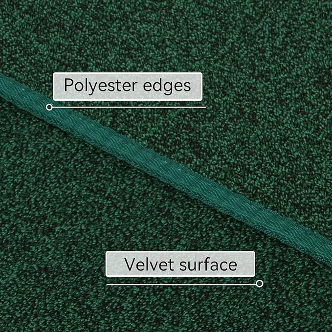 Runner Rug with Non Slip Rubber Backing, Washable Soft Floor Carpet for Kitchen, Hallway, Entryway Indoor, Bedroom, Laundry, Low Pile Area Rugs, Solid Color with Pointillism Style (Green, 2' * 8')