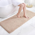 Disolla Beige Bathrom Runner Rug 24x59 - Large Soft Plush Bath Mat, Thick Long Non-Slip Shaggy Floor Mat, Ultra-Absorbent for Master Bathroom Bedroom
