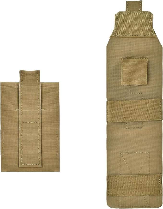 Mini IFAK Pouch, Compact Empty First Aid Organizer with Elastic Loops and Pull Tab, Portable EDC Micro Trauma Pouch for Pocket Backpack and Outdoor Carry