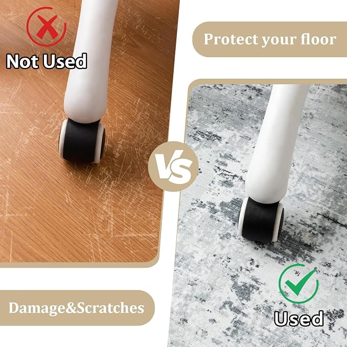 chakme Office Chair Mat for Hardwood Floor, 72"x48" Easy Glide Computer Desk Mat Protector for Rolling Chair Under Desk Rug Nonslip Backing, Machine Wash, (Boho)