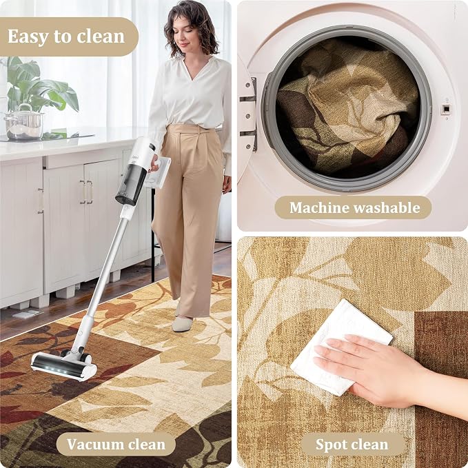Office Chair Mat for Hardwood Floor, 60"x45" Easy Glide Computer Desk Mat Protector for Rolling Chair Under Desk Rug Nonslip Backing, Machine Wash, (Modern)
