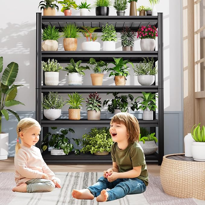 Heavy Duty Garage Shelving, 5-Tier Adjustable All Metal Wire Shelving Unit for Tools, Storage Bins, Utility Storage Rack for Garage, Warehouse, Workshop, Basement & Pantry, 71"H x 46"W x 18"D