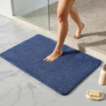 TYUU Bathroom Rugs Non Slip Washable, Ultra Soft Super Absorbent Quick Dry Small Bath Mat with Rubber Backing for Bathroom Floor, Shower, or Sink, Denim Blue 24" x 36"