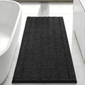 Bcoimo Large Bathroom Rug, Chenille Bath Mat with High Low Pile Design, Soft Absorbent Non Slip Bath Rug, Machine Washable Quick Dry Mat for Shower, Tub, Sink and Vanity