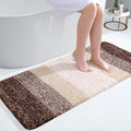 OLANLY Bathroom Runner Rugs Mat 40x20, Extra Soft Absorbent Microfiber Bath Rugs, Rubber Backing, Quick Dry, Washable Long Bath Mats for Bathroom Floor, Tub and Shower, Home Decor Accessories, Brown