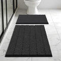 Bcoimo Bathroom Rug Set, Chenille Bath Mat Set with High Low Pile Design, Soft Absorbent Non Slip Bathroom Rugs, Machine Washable Quick Dry Mats for Shower, Tub, Sink and Vanity