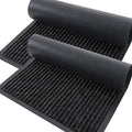 OLANLY Front Door Mat Indoor Outdoor Entrance, 2-Pack 33 x 21 Inch, Waterproof Heavy Duty Doormat, Fade Resistant, Low Profile, Easy Clean Patio Porch Welcome Floor Mats for Entry, Off-Black