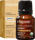 Cliganic Organic Turmeric Essential Oil, 100% Pure Natural for Aromatherapy | Non-GMO Verified