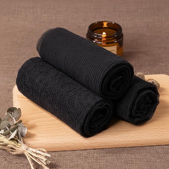 Yiclick Exfoliating Washcloth Towel- Exfoliating Body Scrubber Exfoliator, Back Scrubber for Shower Bath, Exfoliate Rags Wash Cloths, Loofah Lufa Sponge, Body Scrub & Exfoliation Women Men