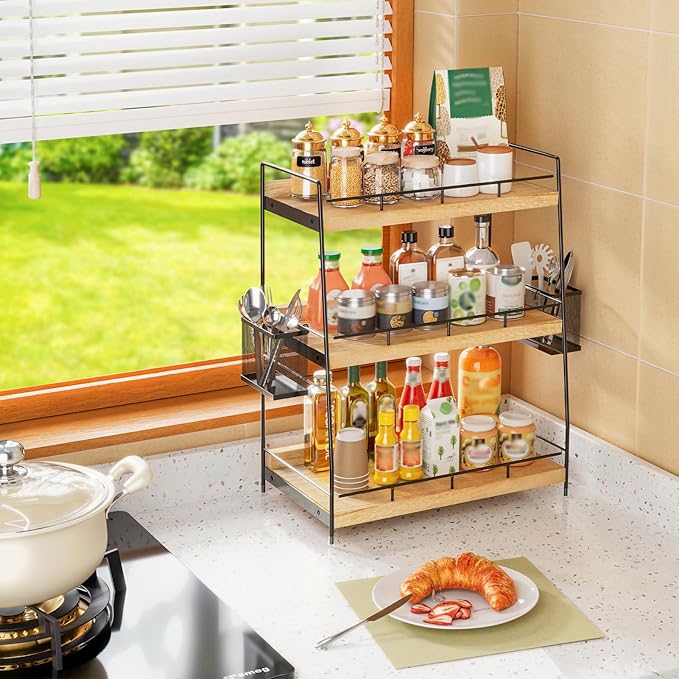 Bathroom Counter Organizer,Bathroom Countertop Organizer with Baskets,Vanity Organizers,Counter Shelf,Countertop Storage, Makeup Organizers