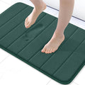 Buganda Memory Foam Bath Mat, 30" x 20", Ultra Soft and Non-Slip Bathroom Rugs, Water Absorbent and Machine Washable Bath Rug for Bathroom, Shower, and Tub, Dark Green