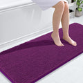 OLANLY Bathroom Runner Rugs 59x24, Extra Soft Absorbent Chenille Bath Rugs, Rubber Backing Quick Dry, Machine Washable Long Bath Mats for Bathroom Floor, Tub and Shower, Home Decor Accessories, Purple