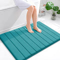 OLANLY Memory Foam Bath Mat 40x32, Super Soft Absorbent Bathroom Rugs, Quick Dry, Machine Washable Shower Floor Rugs, Bathmat Carpet, Bathroom Home Decor Accessories, Deep Lake
