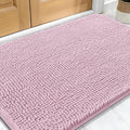 OLANLY Dog Door Mat for Muddy Paws 32x20, Absorbs Moisture and Dirt, Absorbent Non-Slip Washable Doormat, Quick Dry Chenille Mud Mat for Dogs, Entry Indoor Entryway Carpet for Inside Floor, Dusty Rose