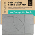 TOSORO - Stone Bath Mat Diatomaceous Earth Shower Mat Non-Slip Super Absorbent Diatomite Stone Bath Mats for Bathroom Floor Quick Drying Natural Easy to Clean (23.5 x 15) - Graphite