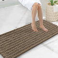 Smiry Bathroom Rugs Mat 47x20, Extra Soft Absorbent Chenille Bath Rugs, Non Slip Rubber Backing Machine Washable Quick Dry Bath Mats for Bathroom Floor, Tub, Shower, Home Decor Accessories, Camel