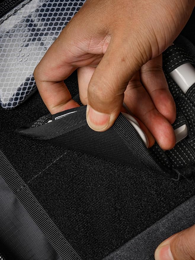 TACTICAL_GEEK EDC Organizer Board, Anti-Slip Elastic Woven Board, Utility Bag Insert Panel for Small Gear, Backpack Accessories (TCM11-S-Black)