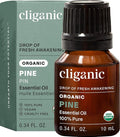 Cliganic Organic Pine Essential Oil, 100% Pure Natural Undiluted, for Aromatherapy | Non-GMO Verified | Organic, Peppermint, for Aromatherapy