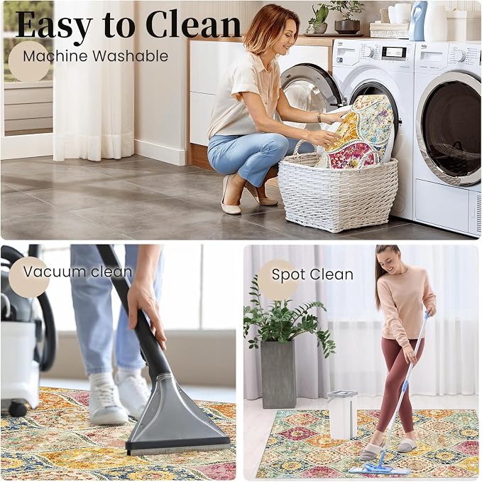 Office Chair Mat for Hardwood Floor & Tile Floor,36"X 48" Heavy Duty Desk Chair Mat for Hard Floors, Under Desk Rug for Rolling Computer Chair,Anti Slip,Low Pile Carpet Floor Protector-Multi