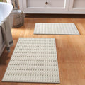 Bathroom Rugs Mat Quick Dry Absorbent Non Slip Bath Mat Bath Mats for Bathtub Mat Bathroom Carpet Fit Under Door Washable Floor Bath Rugs Beige 16x24-2pc