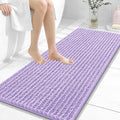 OLANLY Long Bathroom Rugs Runner 47x20, Thick Soft and Absorbent Chenille Bath Mat, Non-Slip, Machine Washable Quick Dry Bath Rugs for Tub Shower Floor, Home Decor Accessories, Lavender